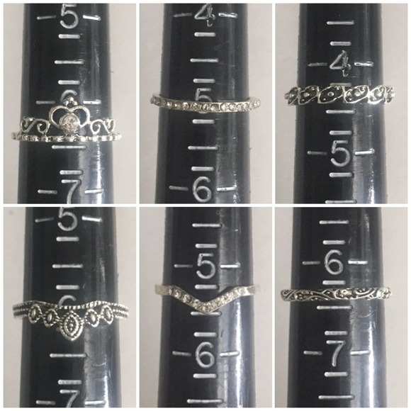 11 Piece Black Onyx Midi Ring Set - Picture 6 of 7